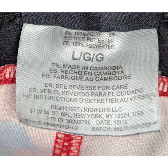 AND1 Mens Basketball Shorts - Red/Black Camo, Drawstring, Pockets, Size Large - Picture 4 of 5